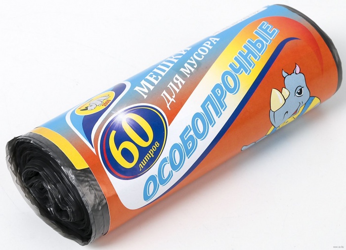 Мешки для мусора 60л "Особо прочные" 30шт (50шт/кор)