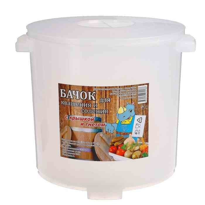Бак пищевой «Для солений», 13 л, с гнётом (3шт/кор)