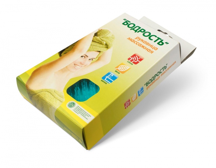 Рукавица массажная "Бодрость" C57