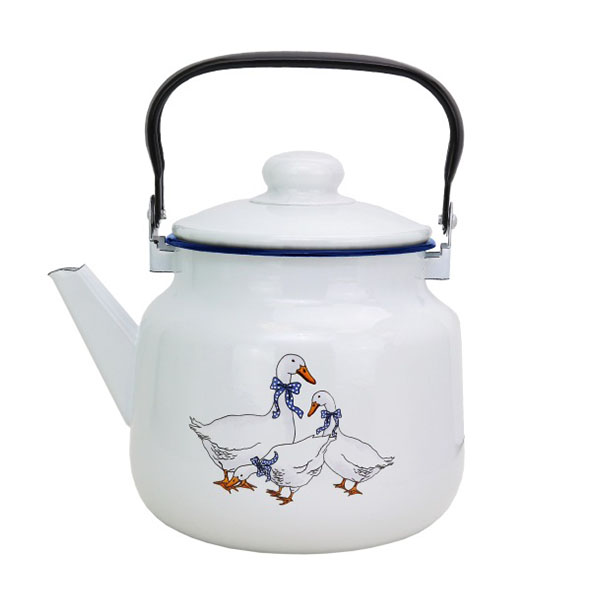 Чайник эмал 3,5л Гуси. 01-2713/4М