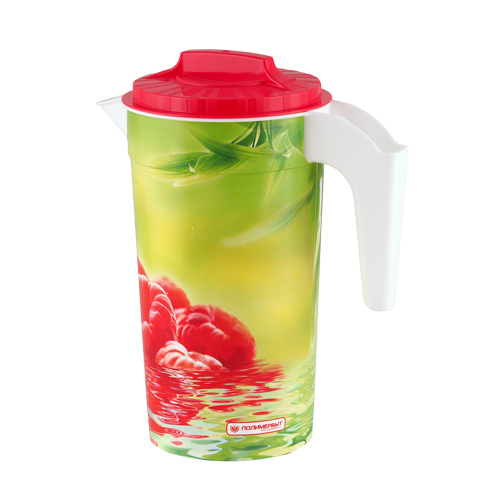 Кувшин с крышкой декорированный 1,2 л.