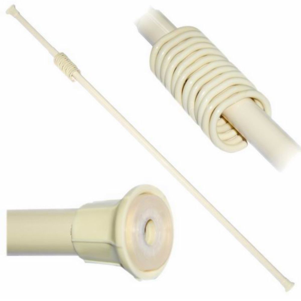 Карниз для занавески в ванную комнату, раздвижной 210см, цвет бежевый