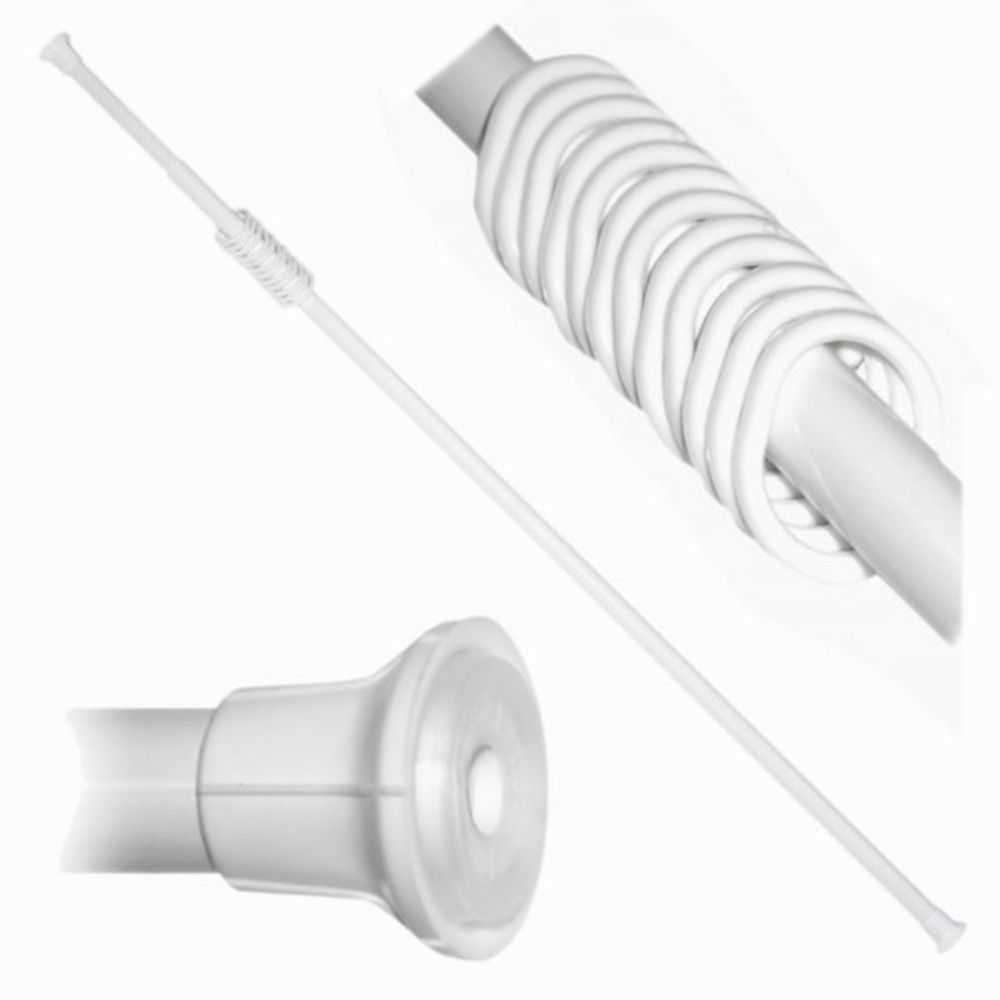 Карниз для занавески в ванную комнату, раздвижной 210см, цвет белый