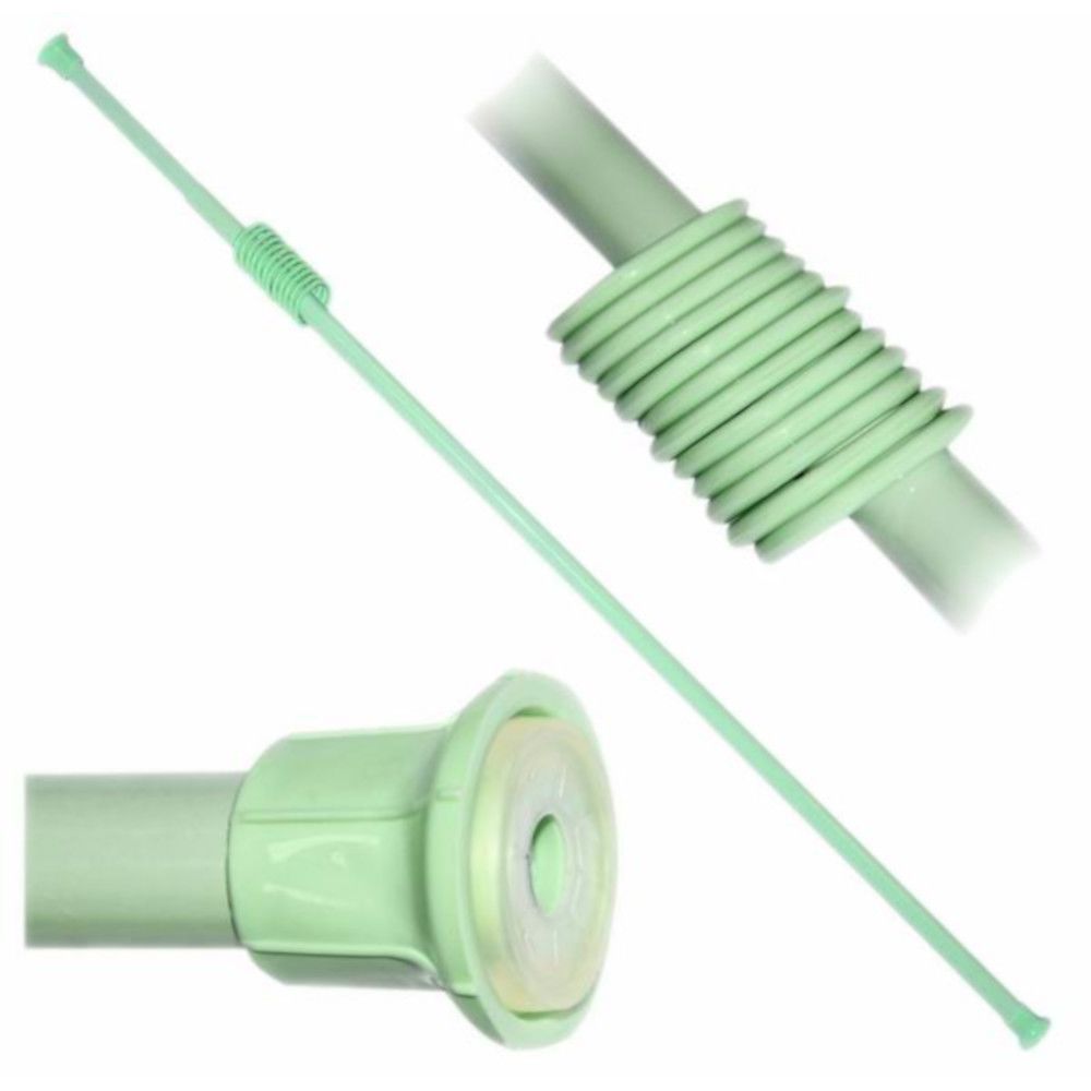 Карниз для занавески в ванную комнату, раздвижной 210см, цвет салатовый