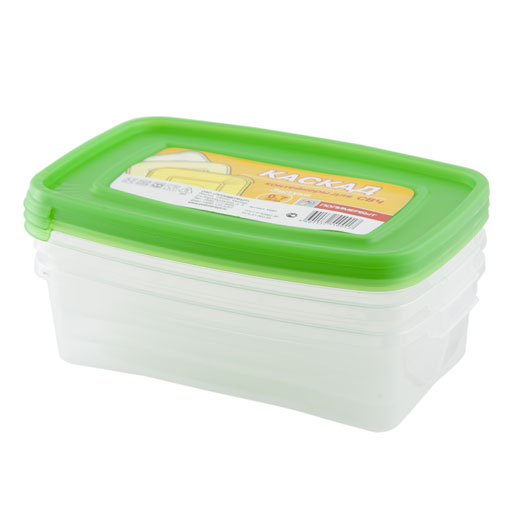 Комплект "КАСКАД-2" прямоугольный (3штуки) 0,7+0,7+0,7л