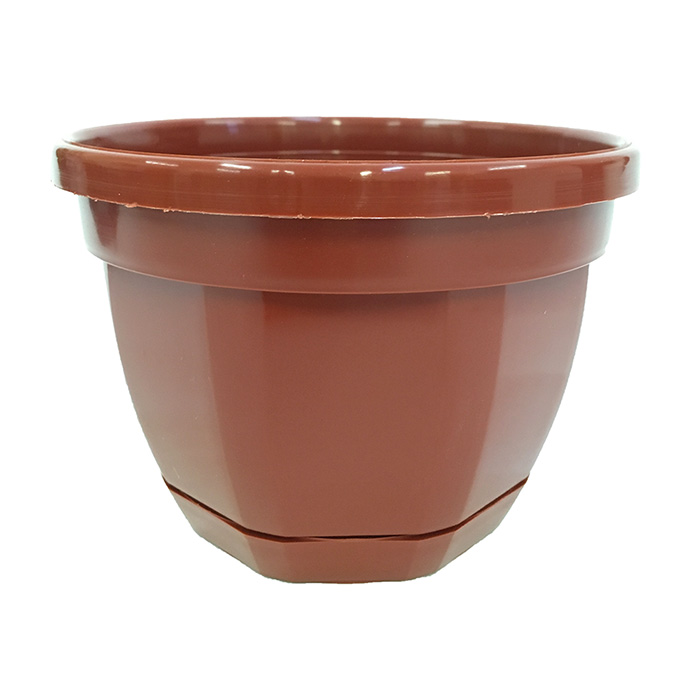 Кашпо 1л с поддоном "Ника" 150 мм