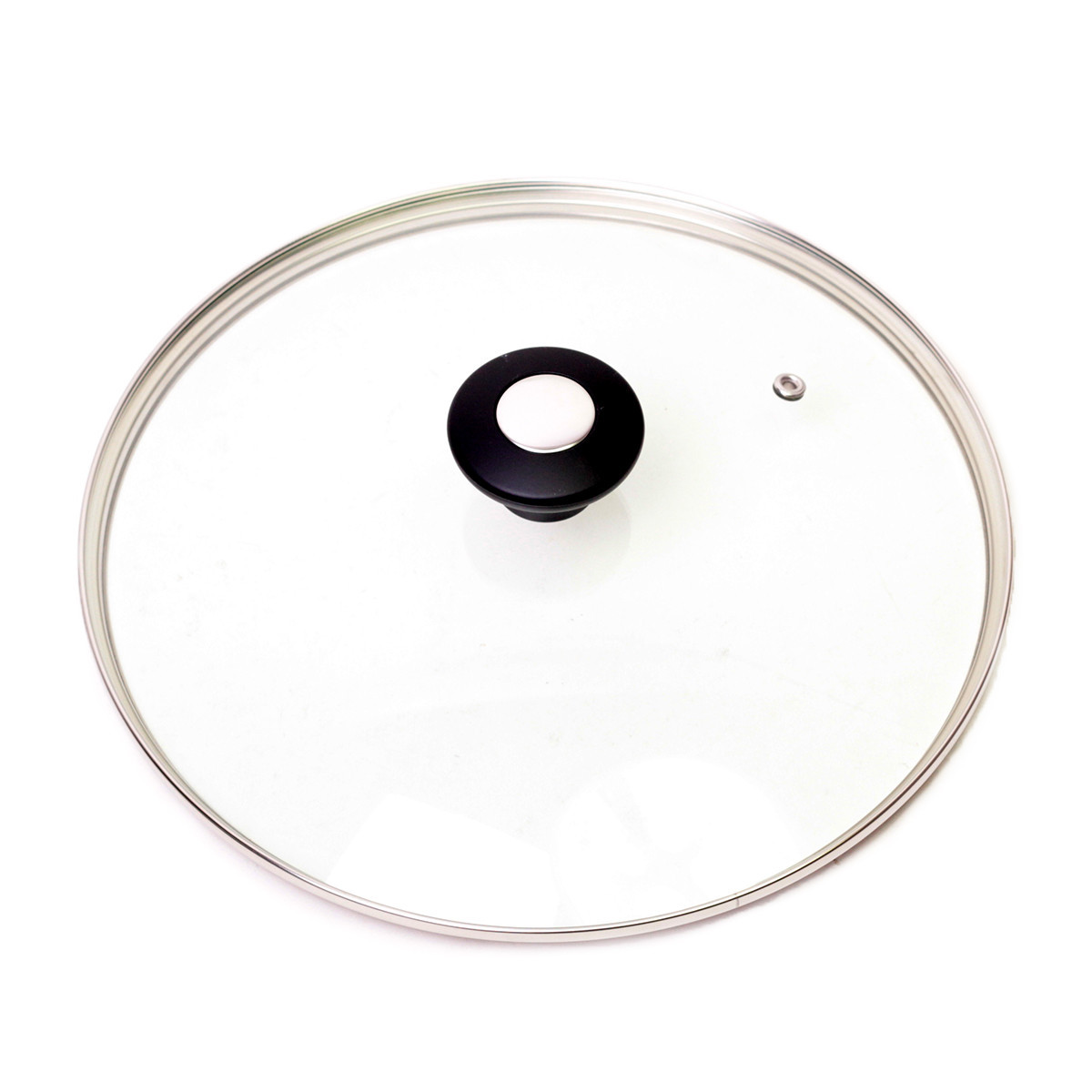 Крышка стеклянная Ø22 см. Kamille КМ-0813 с металлическим ободком (универсальная) П