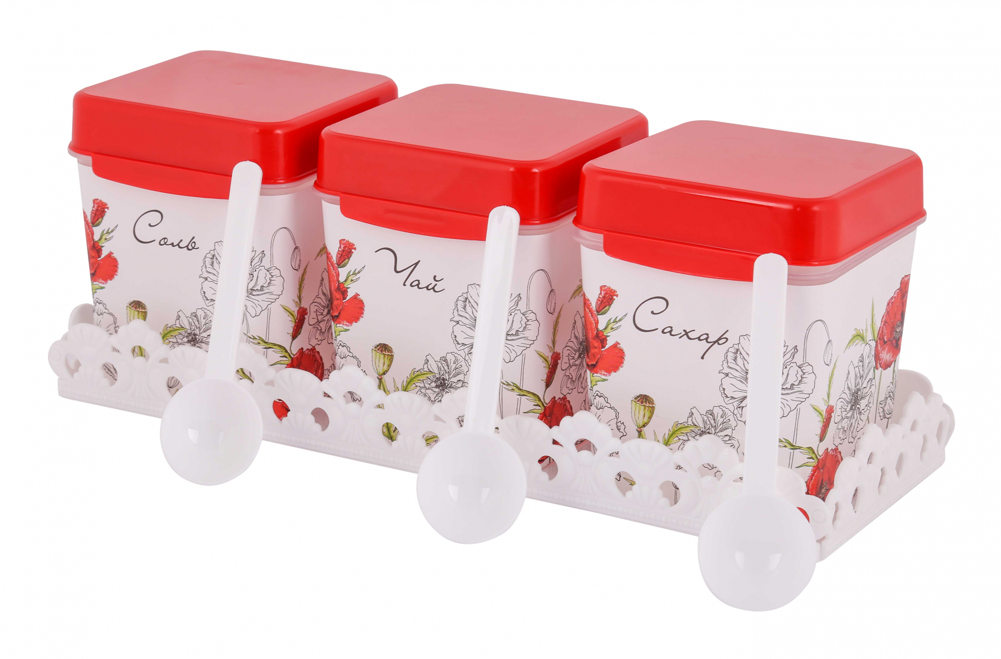 Набор ёмкостей 1,2л. на подставке.М4820