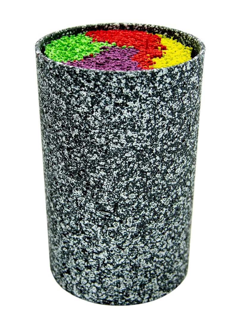 Подставка для ножей с наполнителем 14см "Черный Белый"