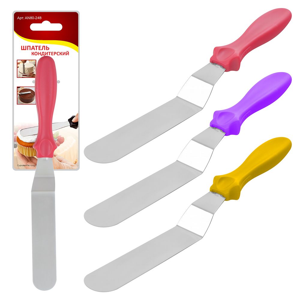 Шпатель кондитерский 32 см 3цв.AN80-248