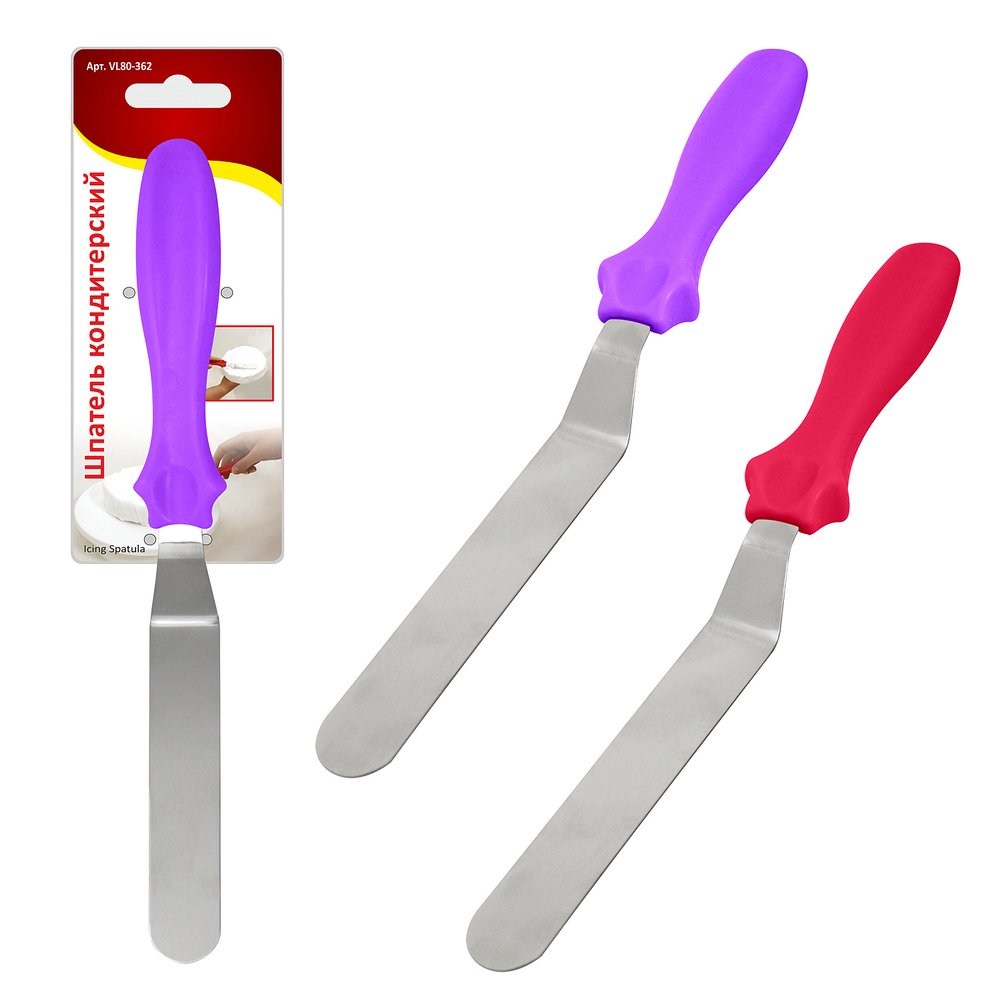 Шпатель кондитерский. Длина 23см. 2цв.VL80-362