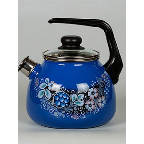 Эмал Вологодский сувенир чайник 3,0л со свистком. 4с209я