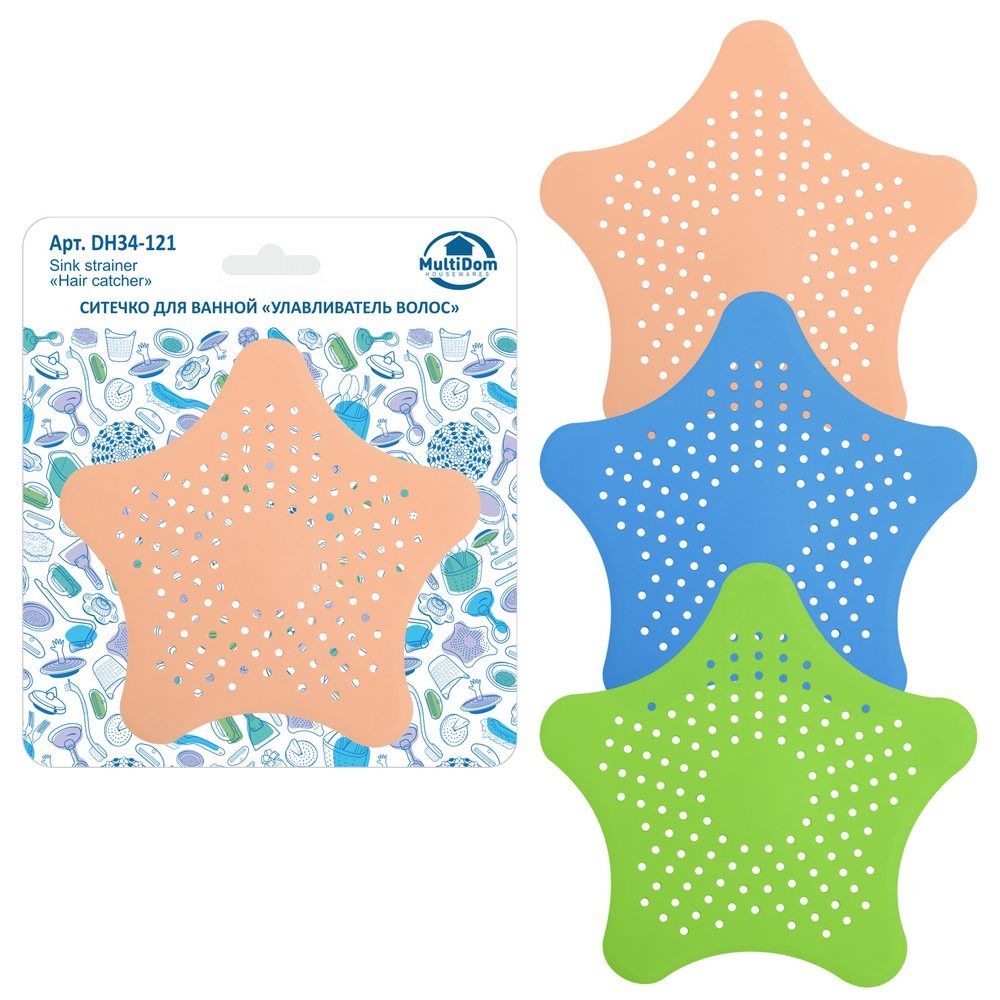 СИТЕЧКО ДЛЯ ВАННОЙ "УЛАВЛИВАТЕЛЬ ВОЛОС". DH34-121