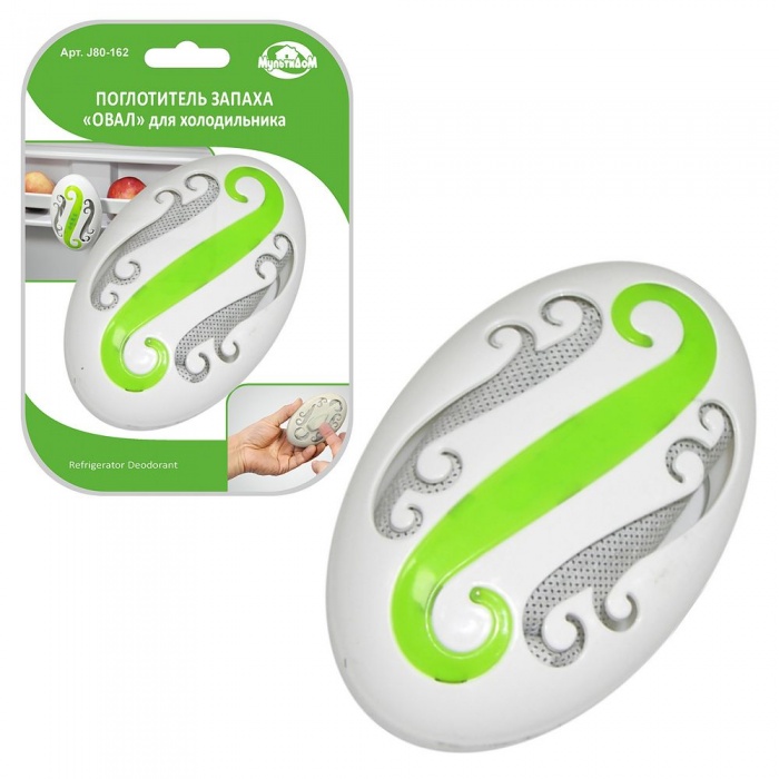 Поглотитель запаха для холодильника "Овал", 11,5x7 см