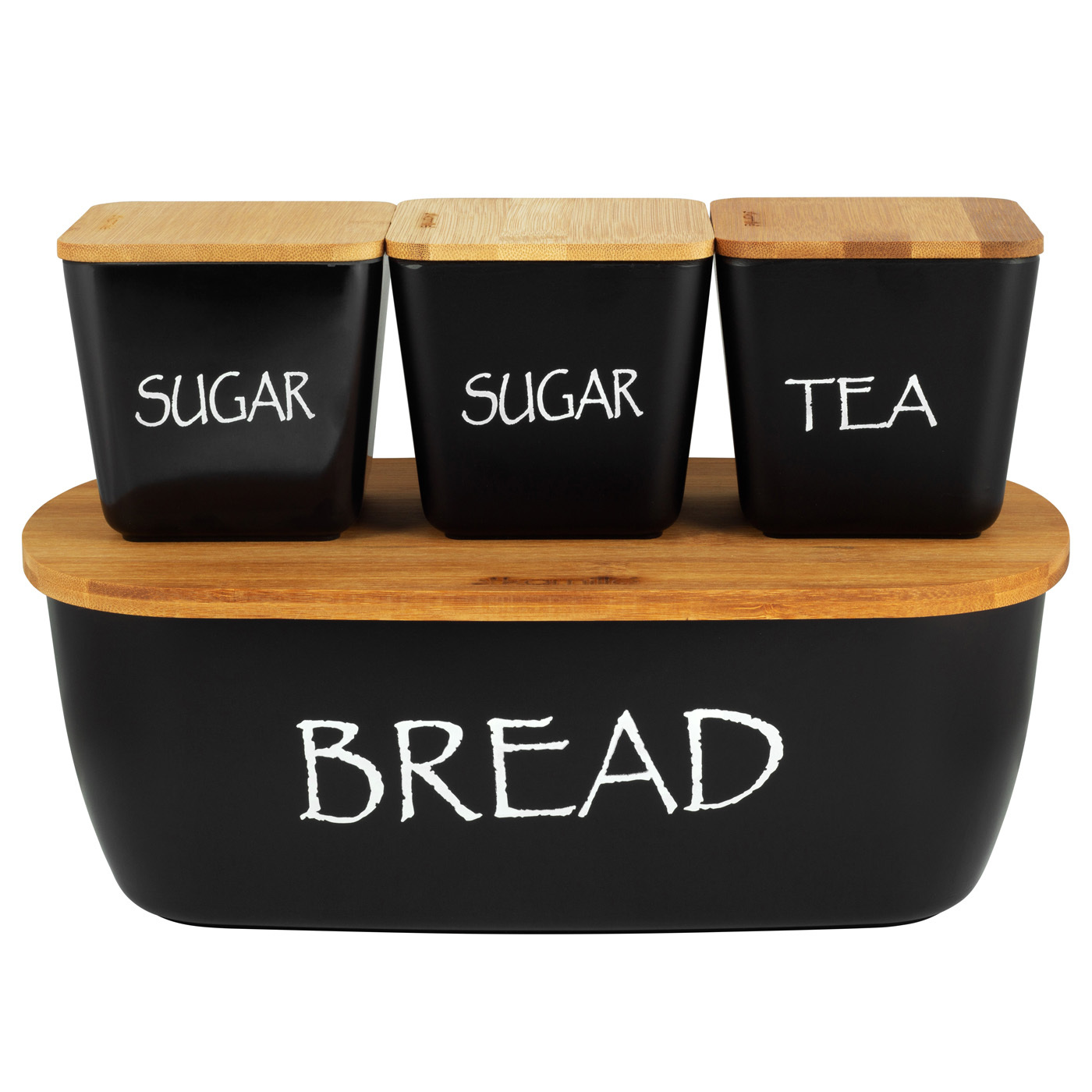 Хлебница с 3 емкостями Kamille KM-1133B из бамбука