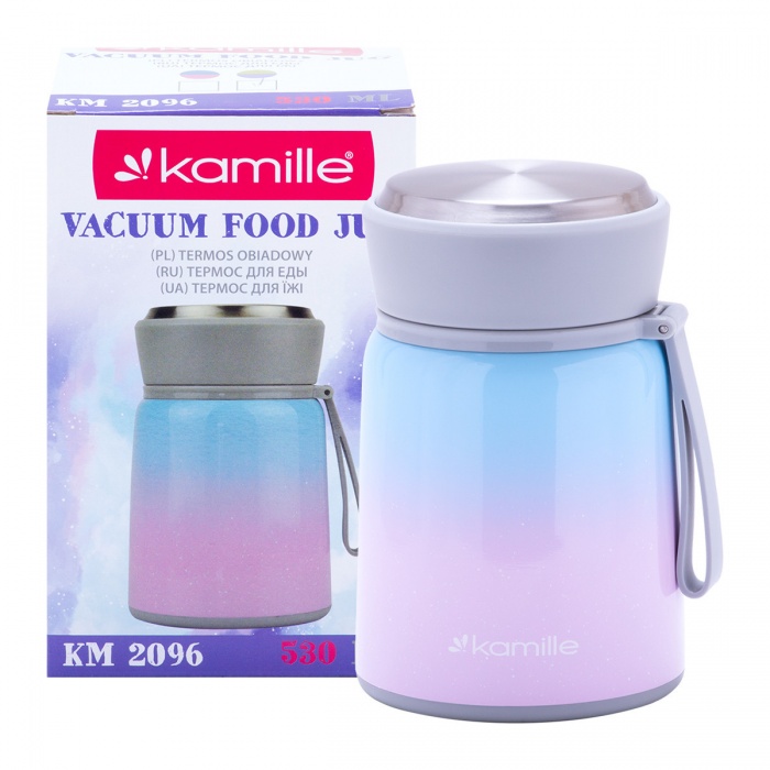 Термос пищевой 530 мл из нержавеющей стали Kamille KM-2096
