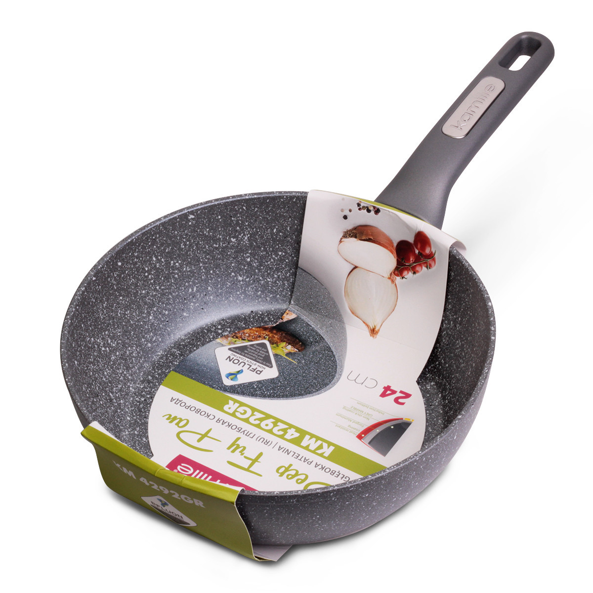 Сотейник 24 см. с гранитным покрытием Kamille KM-4292GR