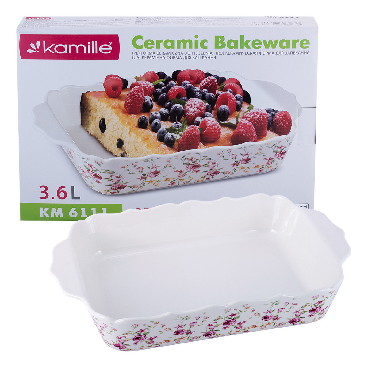 Форма керамическая для запекания 39,5*26*6,5см KM-6111