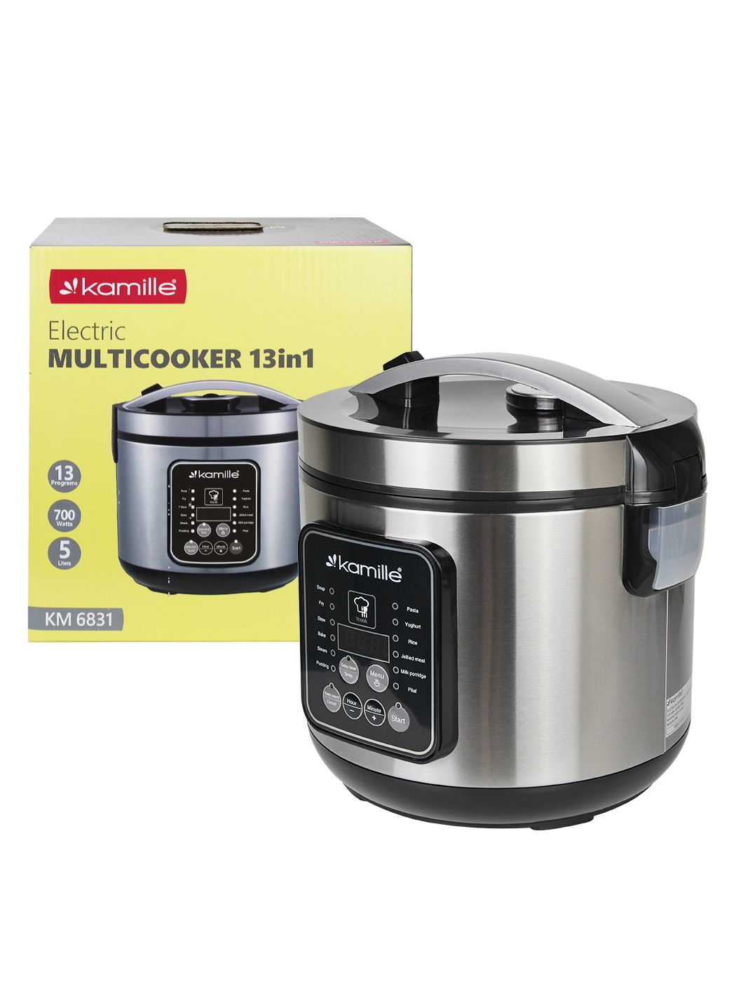 Мультиварка 5 л. 13 программ 700 Вт. Kamille KM 6831