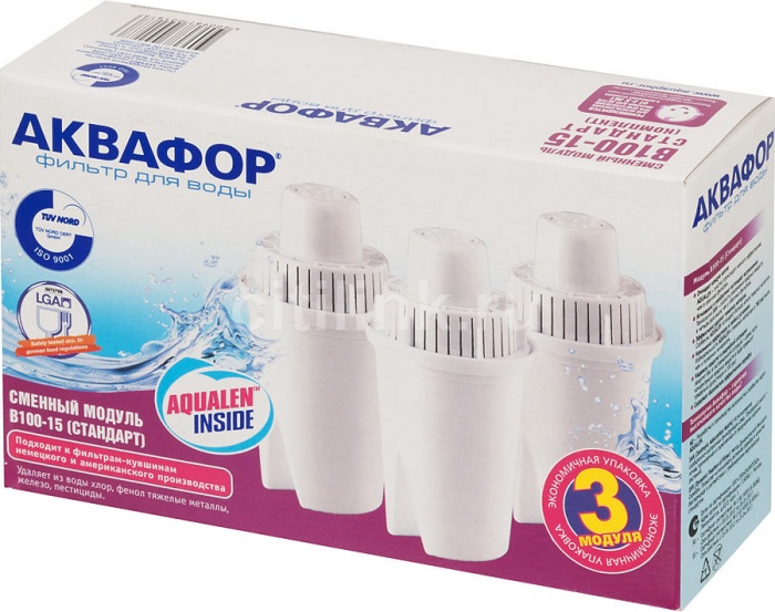 Комплект картриджей АКВАФОР B15 (В100-15), 1шт