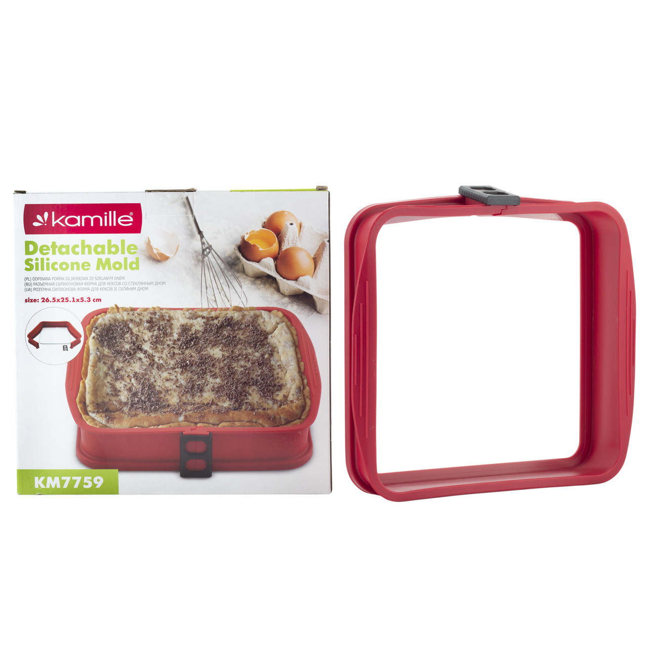 Форма силиконовая квадратная разъемная Kamille KM-7759