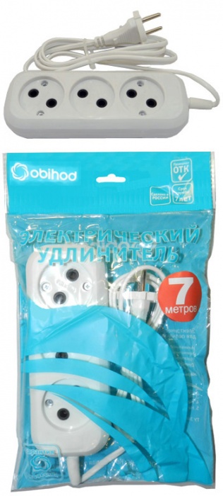 Сетевой удлинитель "ОБИХОД" РС-3 7 м