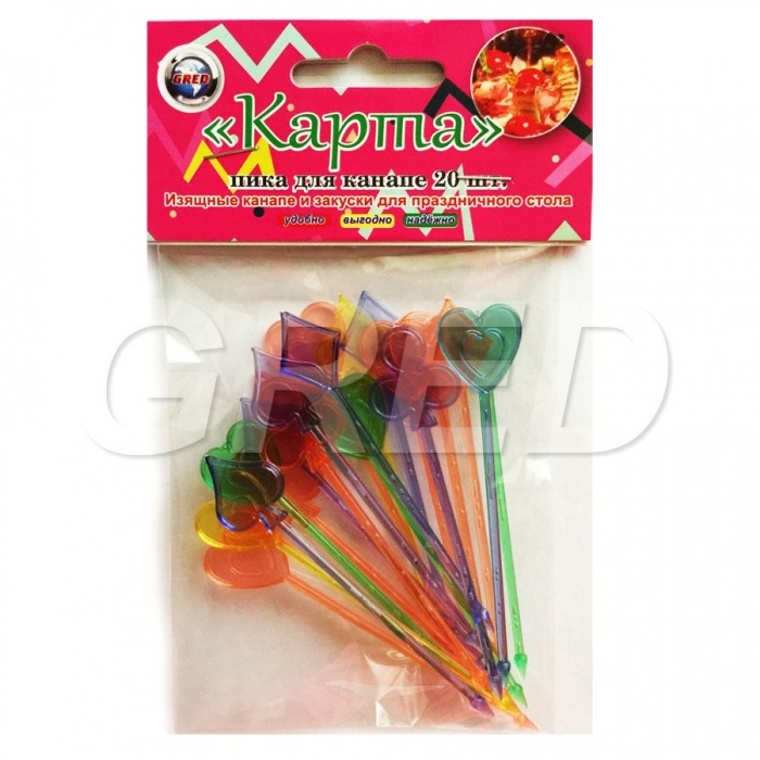 Шпажки для канапе «Карта» — 20 шт RE-440
