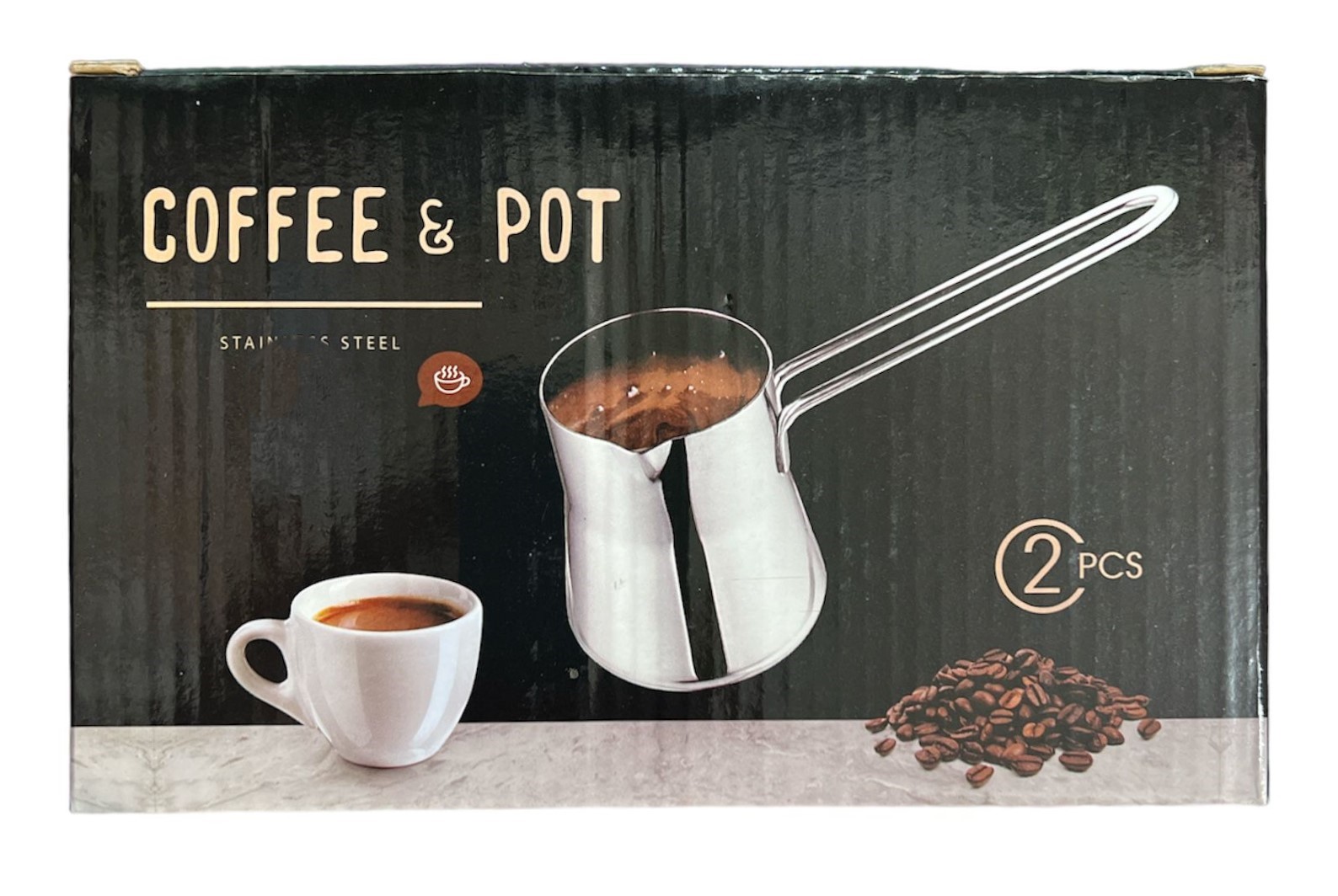 Турка из нержавеющей стали, 450мл. Coffee&Pot. 2шт/уп