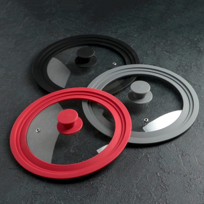 Крышка с силиконовым ободком 24-26-28см.