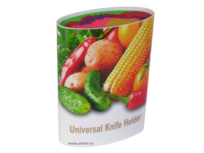 Подставка для ножей овальная «Овощи», 22 см