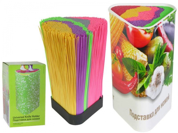 Подставка для ножей треугольная «Овощи», 22 см