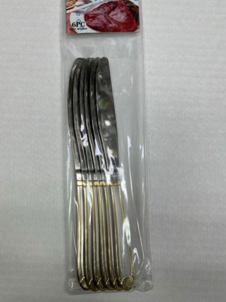 Нож столовый "Золото GOLD" 6шт