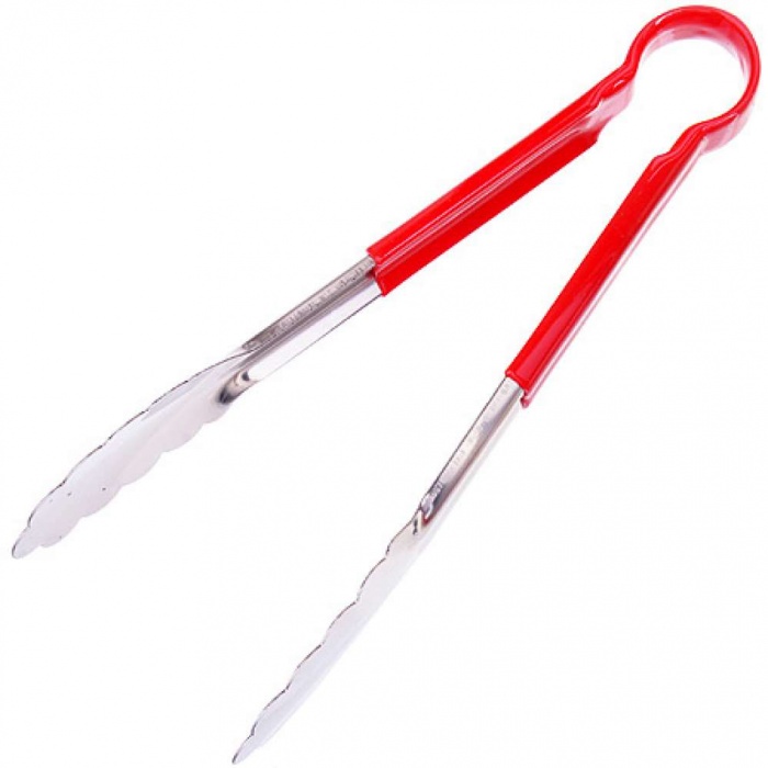 Щипцы универсальные "Лист" с красной ручкой, нерж.сталь 24,5см