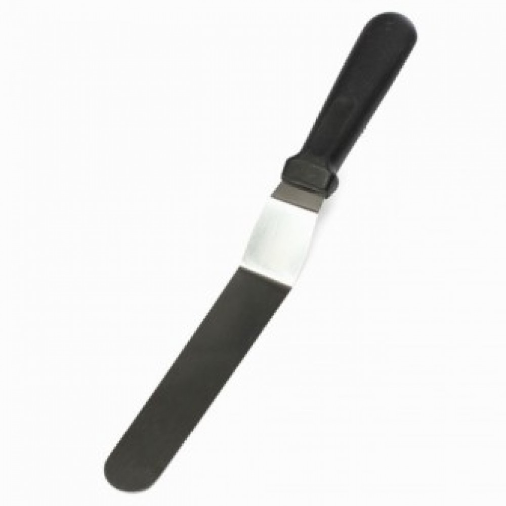 Лопатка кондитерская (паллета) изогнутая, 20 см (пластиковая ручка)