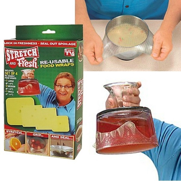 Силиконовые пленки-крышки  4в1 Stretch and Fresh