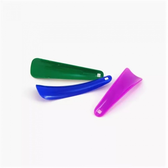 Рожок для обуви пластиковый 15 см, цвет МИКС