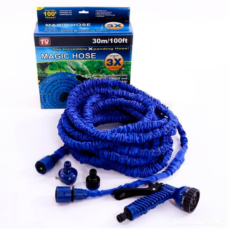 Шланг растягивающийся Magic Hose 30м (зелений и синий)