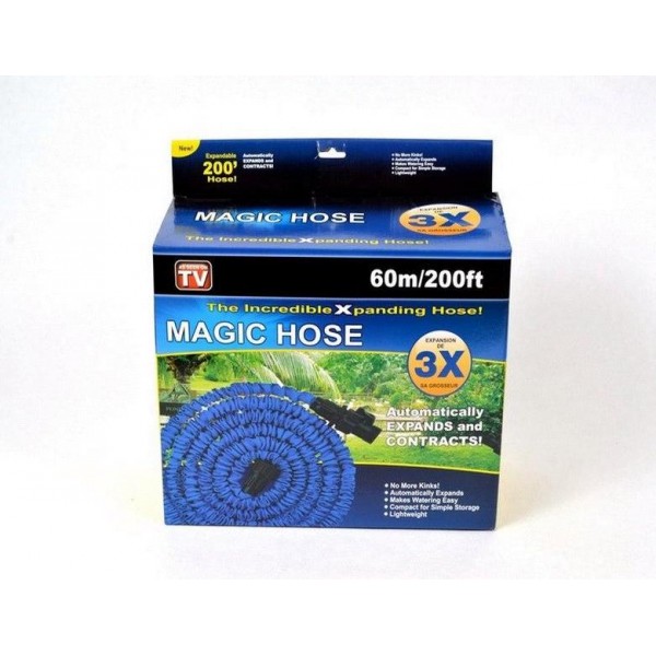 Шланг растягивающийся Magic Hose 60м (зелений и синий)