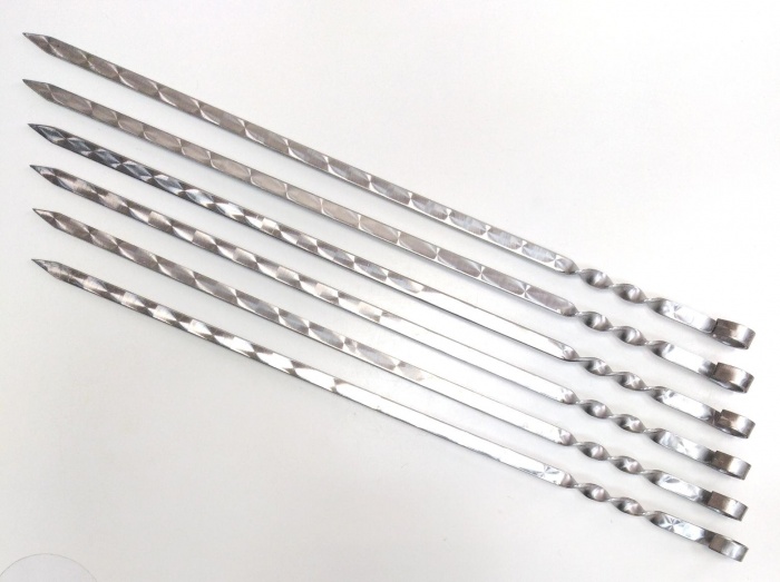 Шампура без ручки из нерж 55х12см.