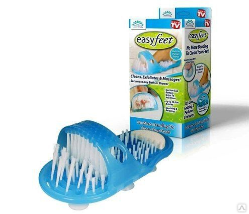 Щётка для ног, с пемзой, на присосках "Simple Slippers"