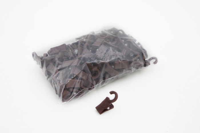 Зажимы для штор (вишня 100шт) с пластиковым крючком