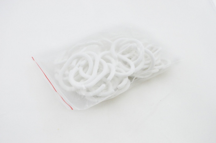 Кольца для штор в ванную 50шт (белый)