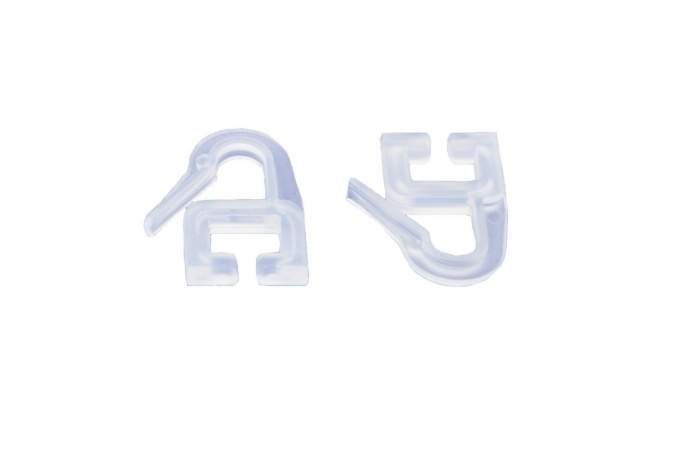 Крючки для штор на карниз 100 шт прозрачные