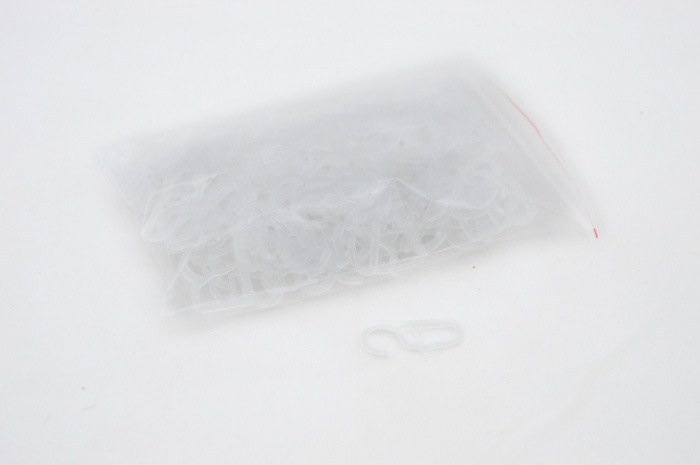 Крючки для штор на кольцо 100 шт прозрачные