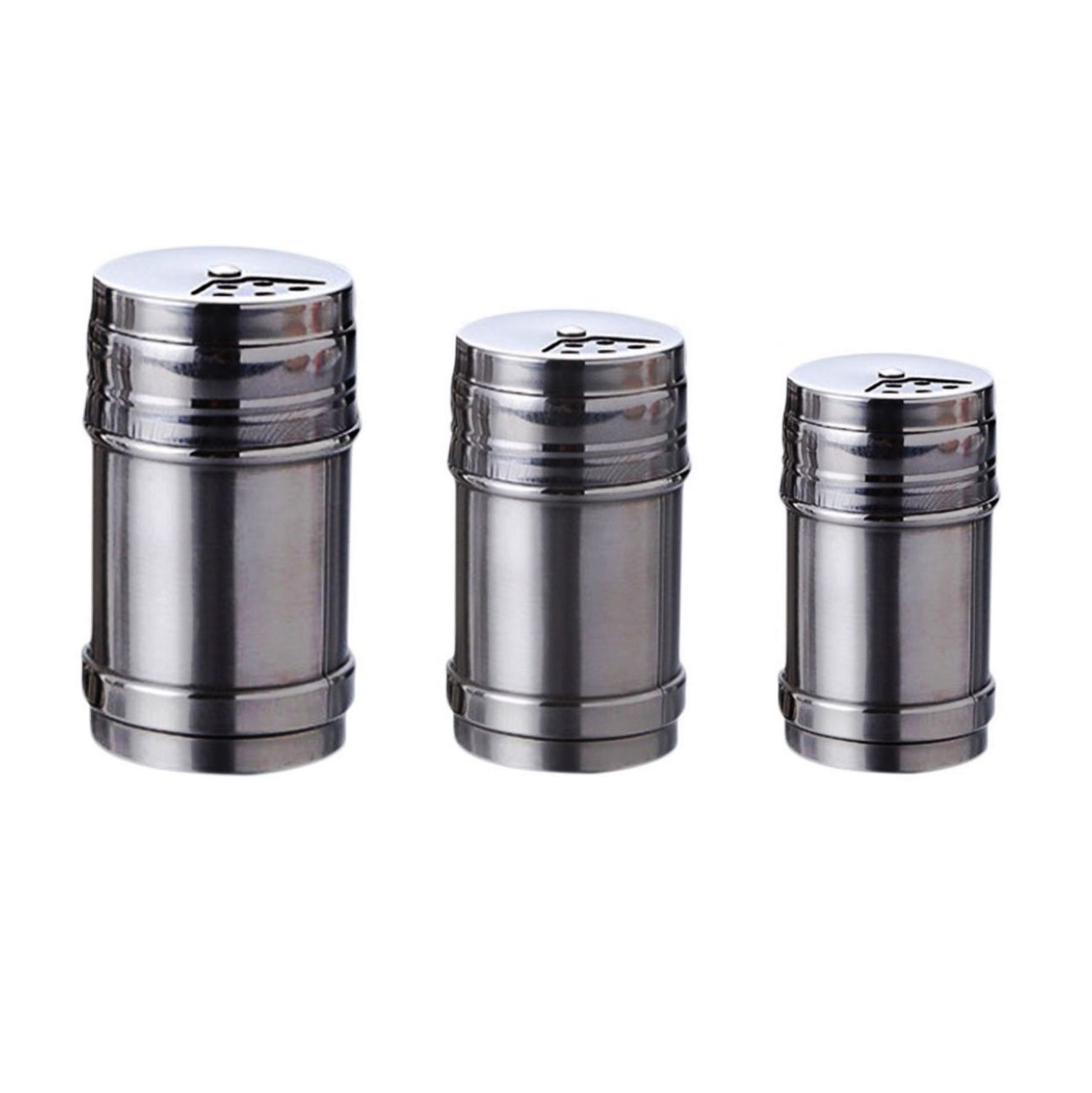 Набор перечница металл, 3шт (300мл, 200мл, 100мл)