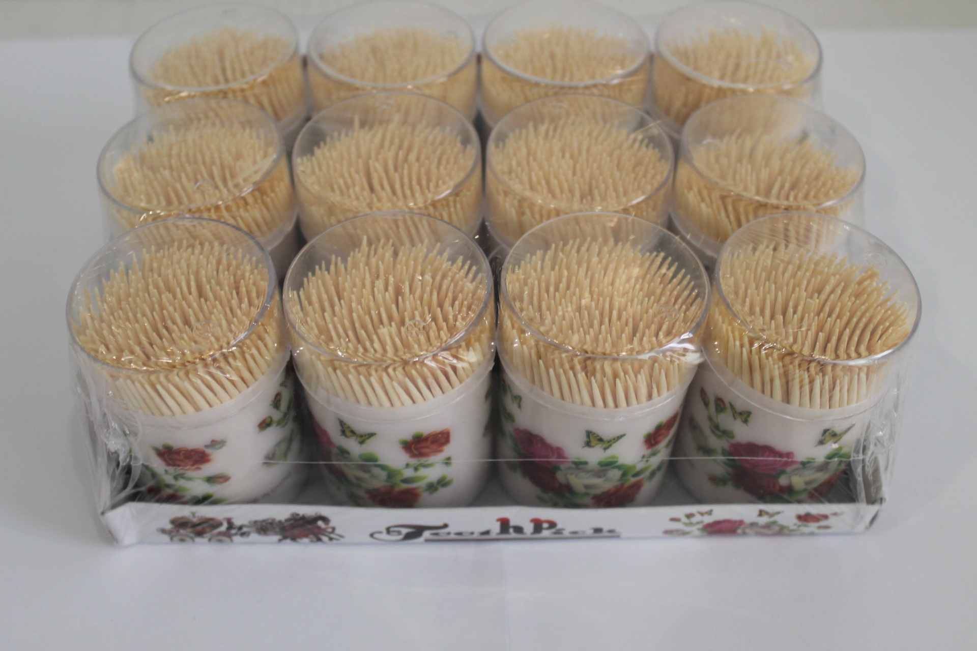 Зубочистки деревянные, в пластиковой баночки 10уп.