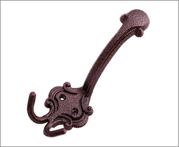 Крючок 3-х рожковый декоративный, старая медь