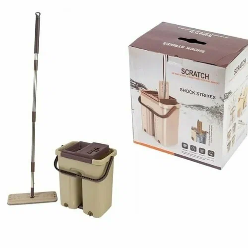 Швабра MOP с ведром на 12 литров и отжимом (2 насадки в комплекте)